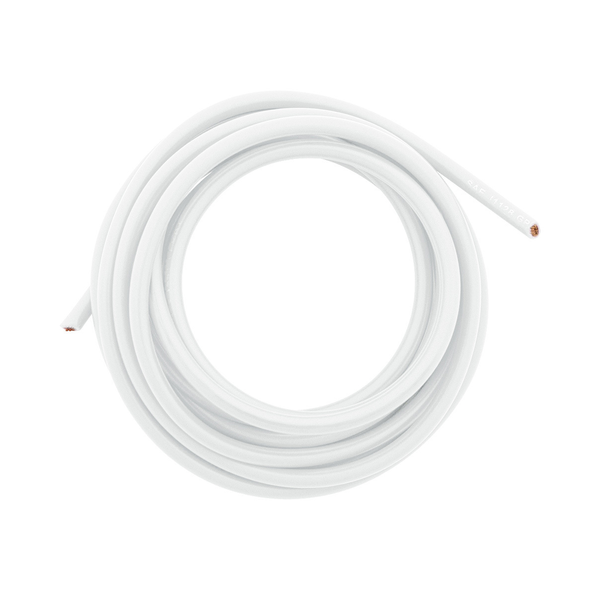 Primary Wire - Rated 80°C 10 AWG, White 8 Ft.