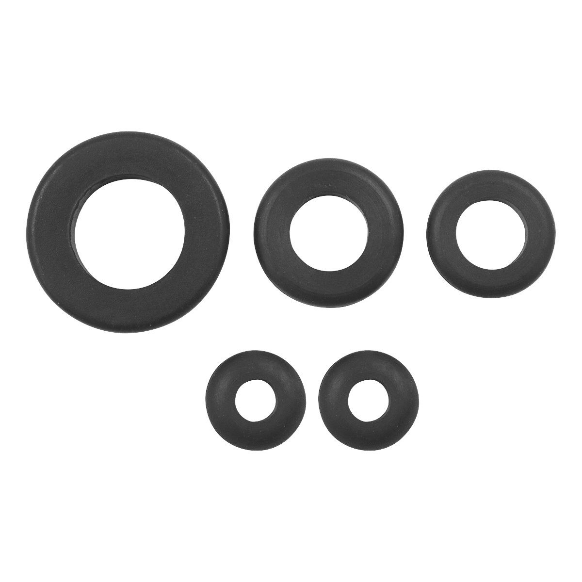 21/32", 7/8",1",1 3/8" Mounting Holes Black Vinyl Grommets (5-Pack)