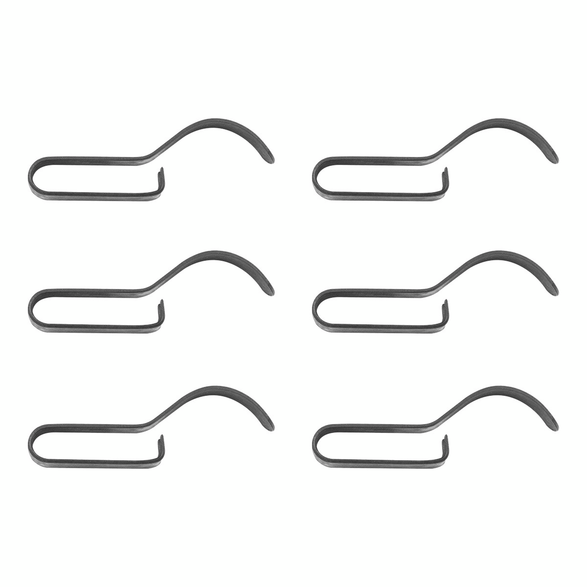 1-3/4"x1/2"x1/4" (LxWxH) Medium Steel Push-On Frame Clips (6-Pack)