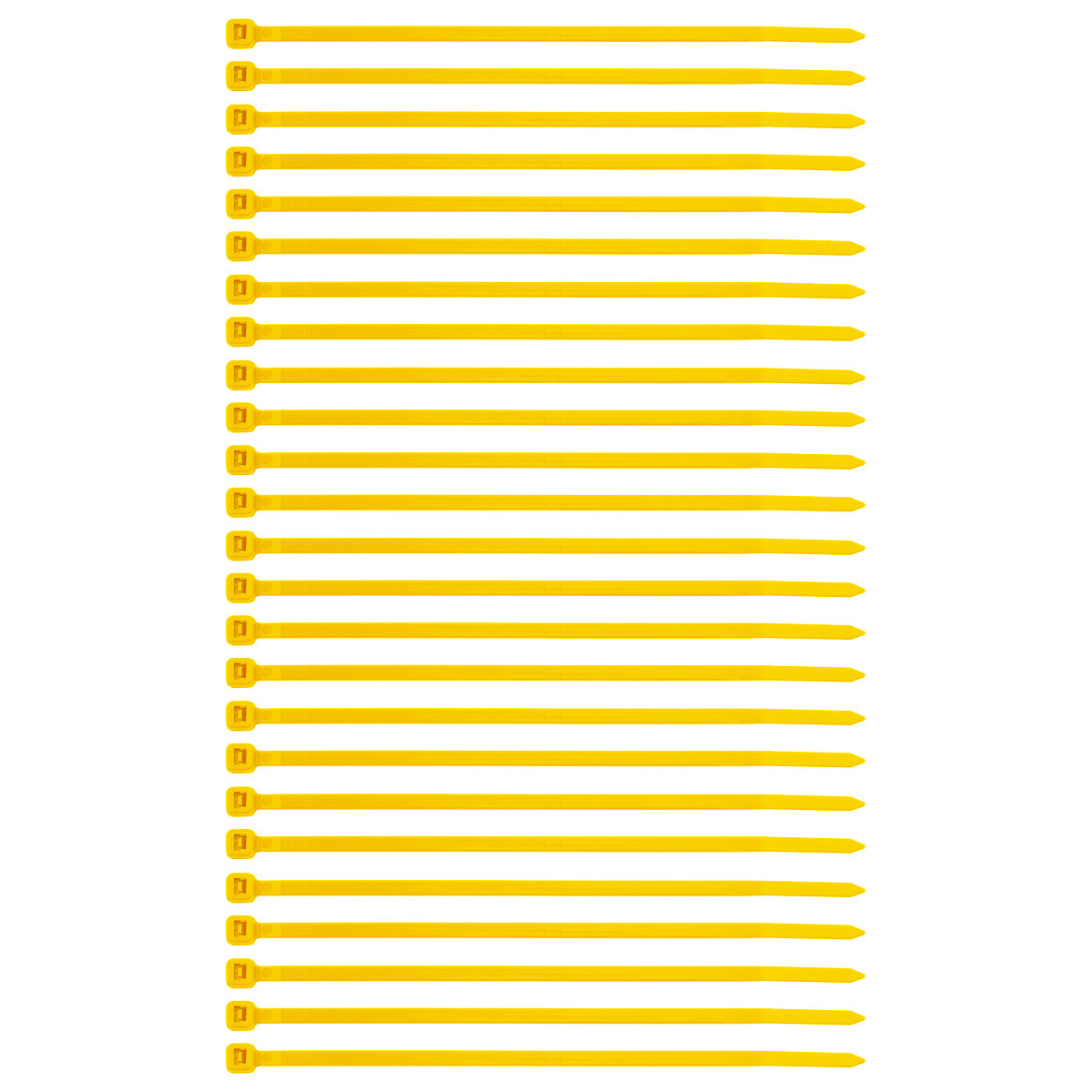 5.5" Yellow Nylon Cable Zip Ties 40 Lbs (25-Pack)