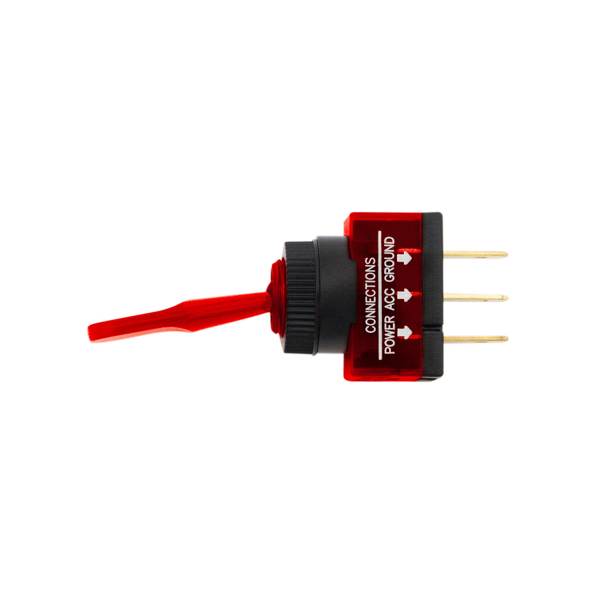 Red Illum Toggle 20 Amp 12V S.P.S.T. On/Off 1 Pc.