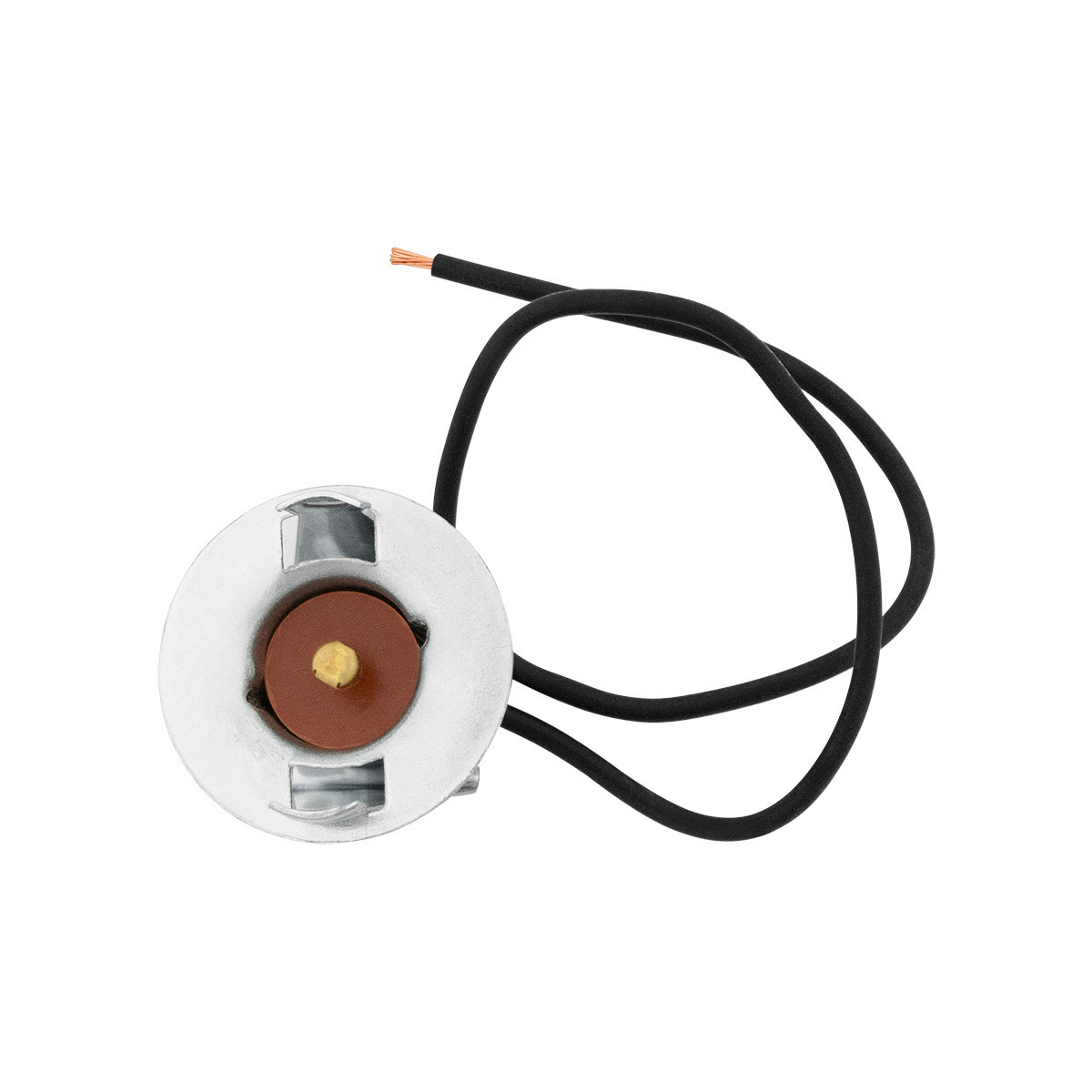 1-Wire Universal Single Contact Instrument Panel & License Plate Light Socket w/ Spring Clip Mount,