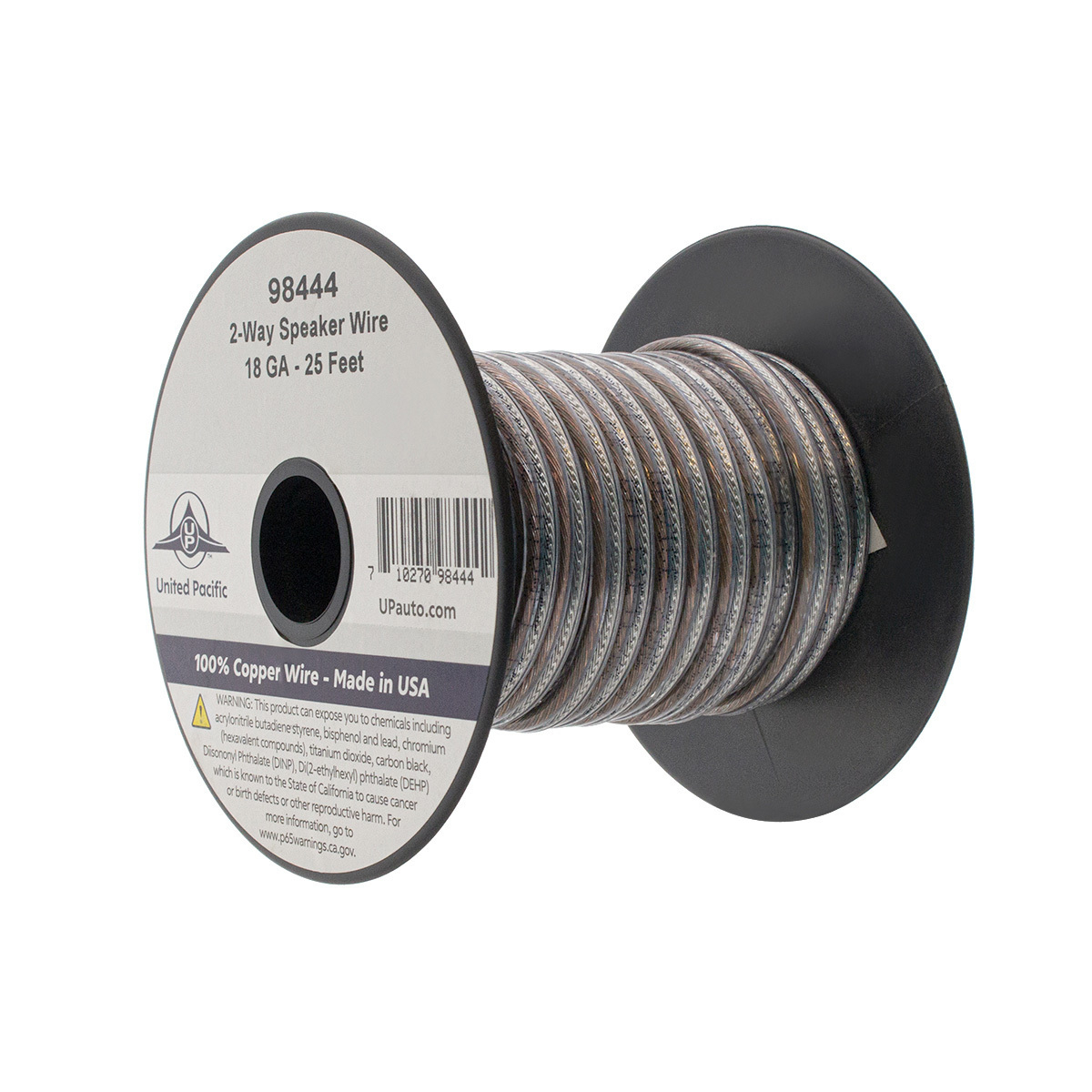 Speaker Wire Bonded - 18 AWG 2-Way, PVC Insulated Copper Wire 25 Ft.