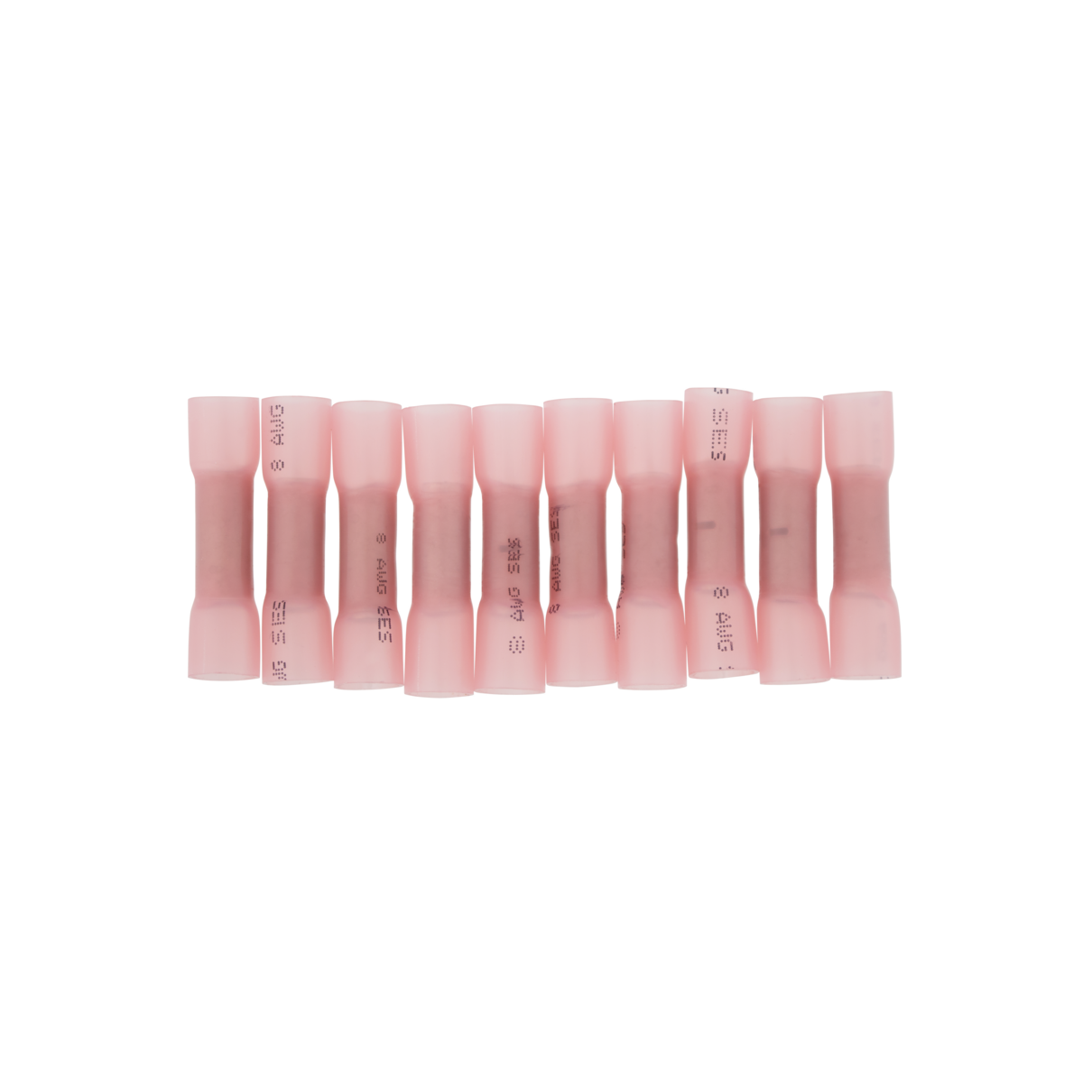 8 AWG Red Crimp & Heat Shrink Seal Butt Connector (10-Pack)