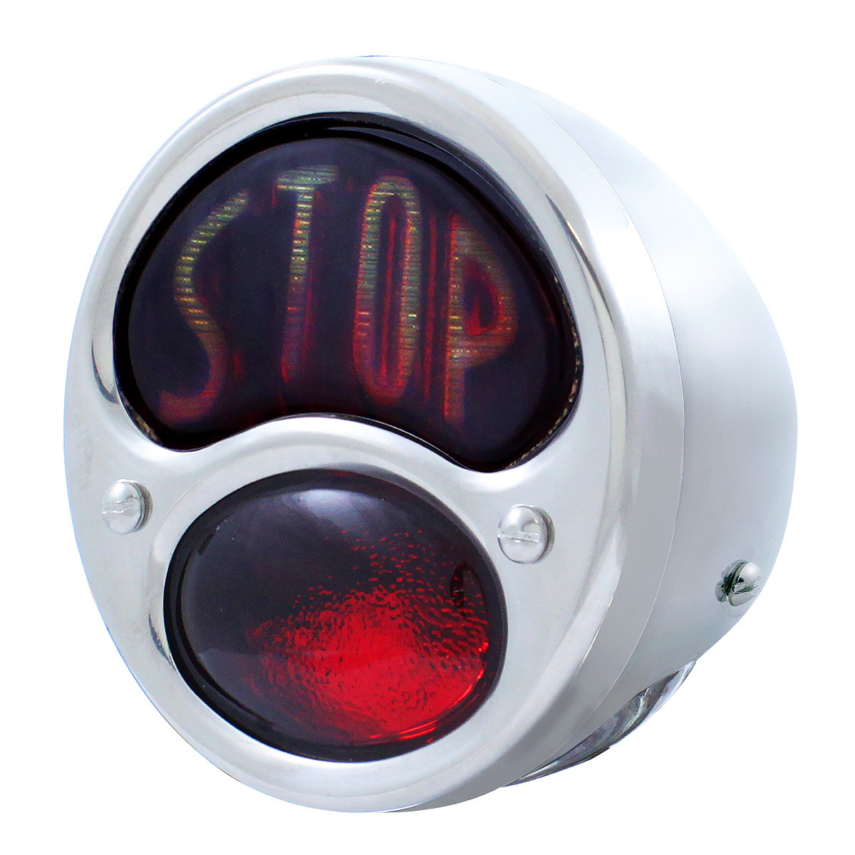 STOP Script 12V Tail Light Assembly With SS Housing For 1928-31 Ford Model A - L/H
