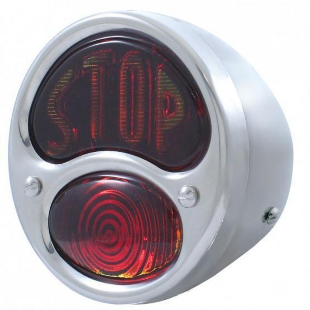 STOP Script 12V Tail Light Assembly With SS Housing For 1928-31 Ford Model A - R/H