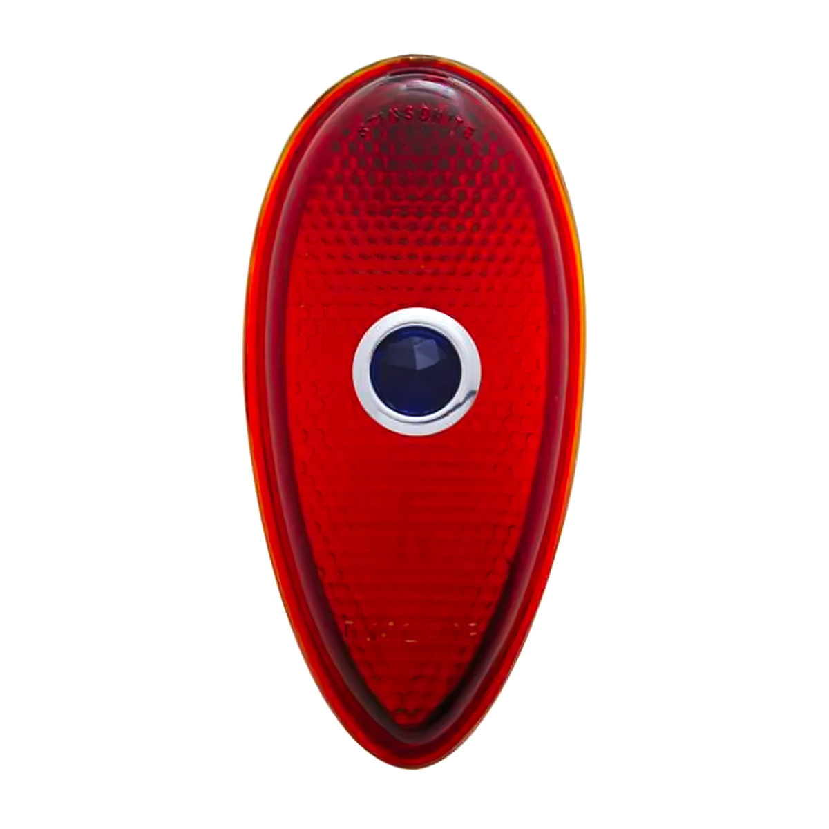 Glass Tail Light Lens With Blue Dot For 1938-39 Ford Passenger Car