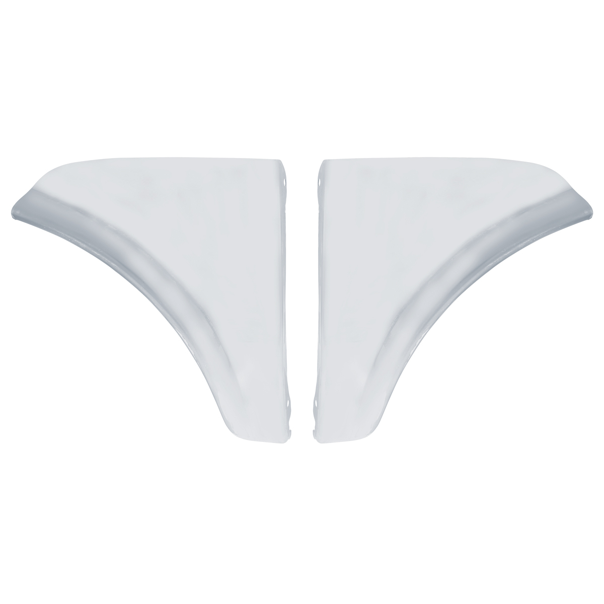 Stainless Steel Fender Skirt Scuff Pads For 1965-66 Chevy Passenger Car (Pair)