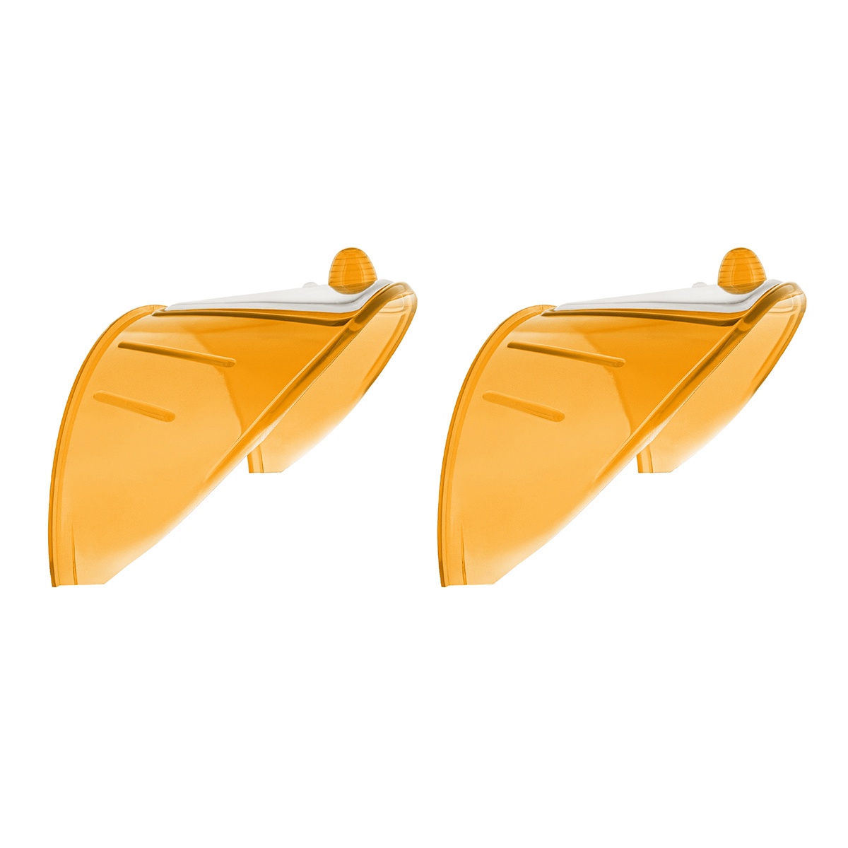 7" Headlight Visor, Amber (Pair)