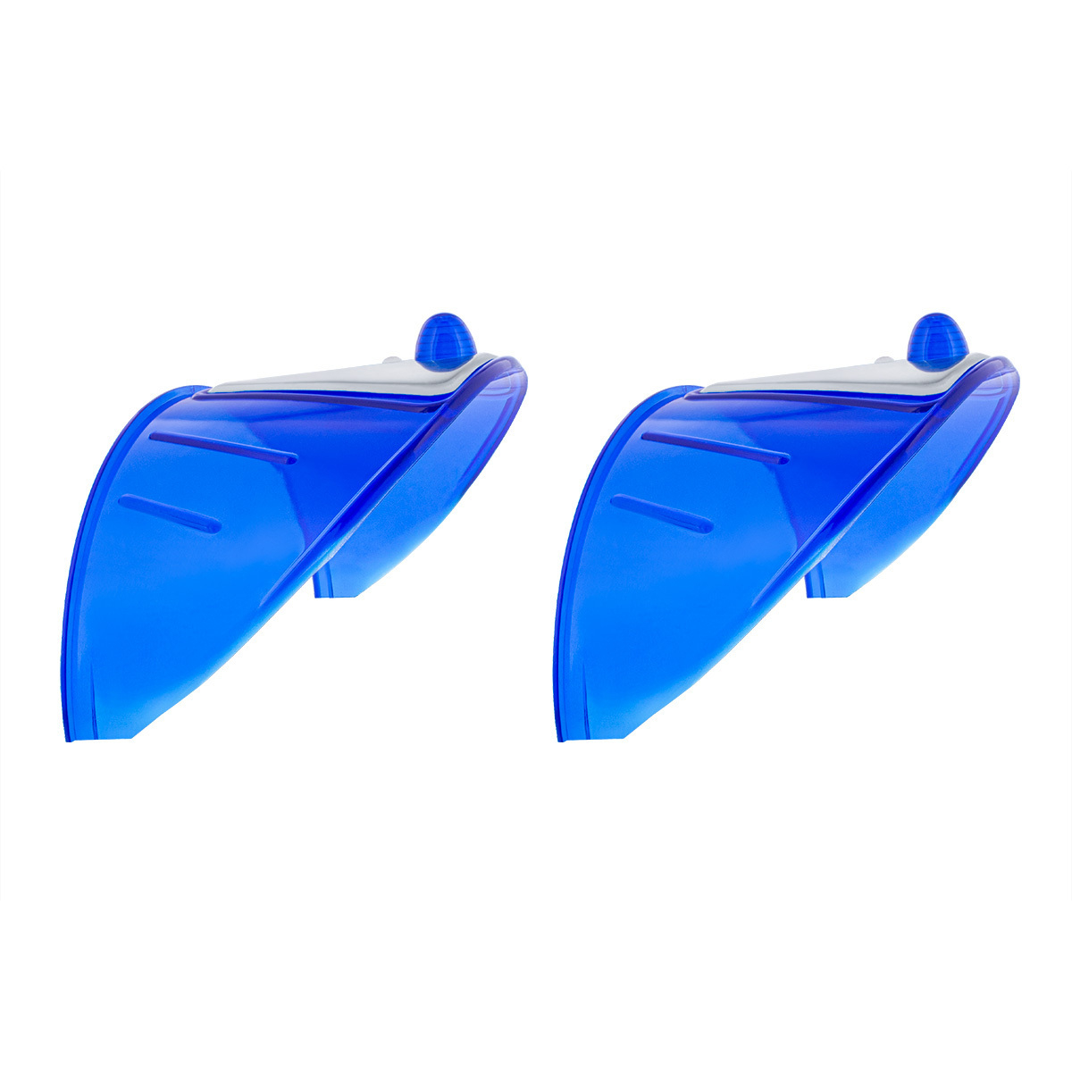 7" Headlight Visor, Blue (Pair)