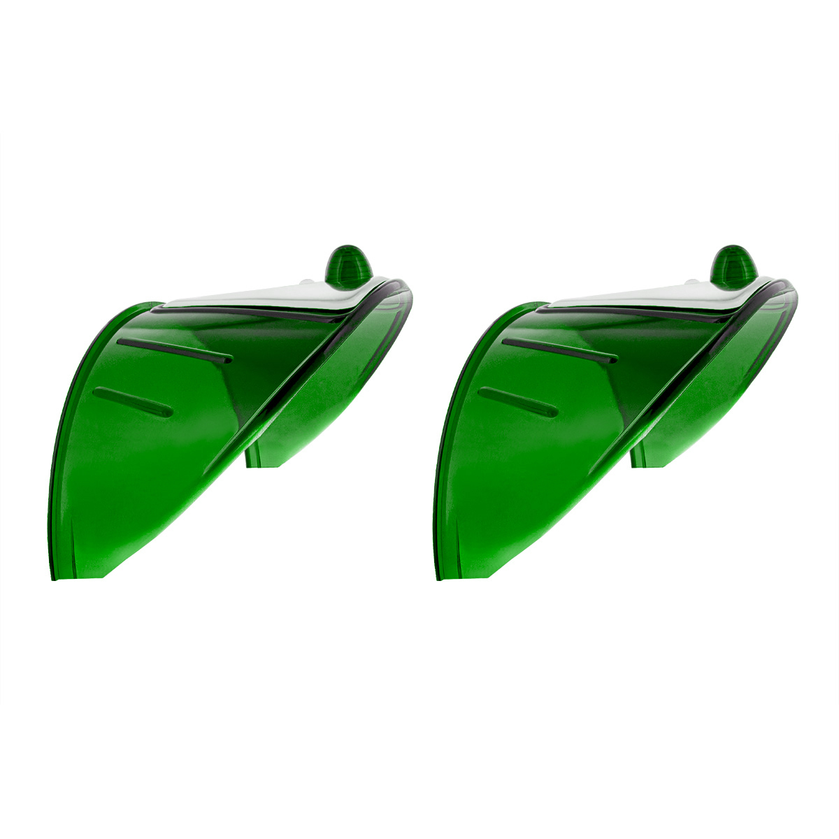 7" Headlight Visor, Green (Pair)