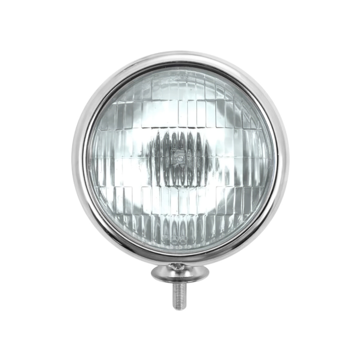 12V Vintage Chrome Fog Light, Clear Lens