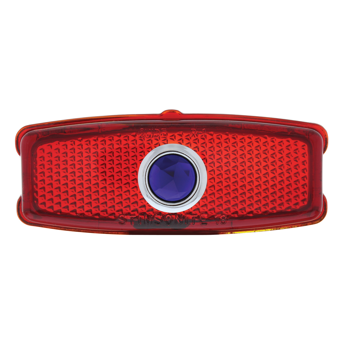 Glass Tail Light Lens With Blue Dot For 1941-48 Chevy Passenger Car