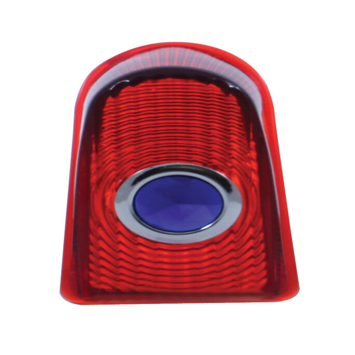 Glass Tail Light Lens With Blue Dot For 1949-50 Chevy Passenger Car