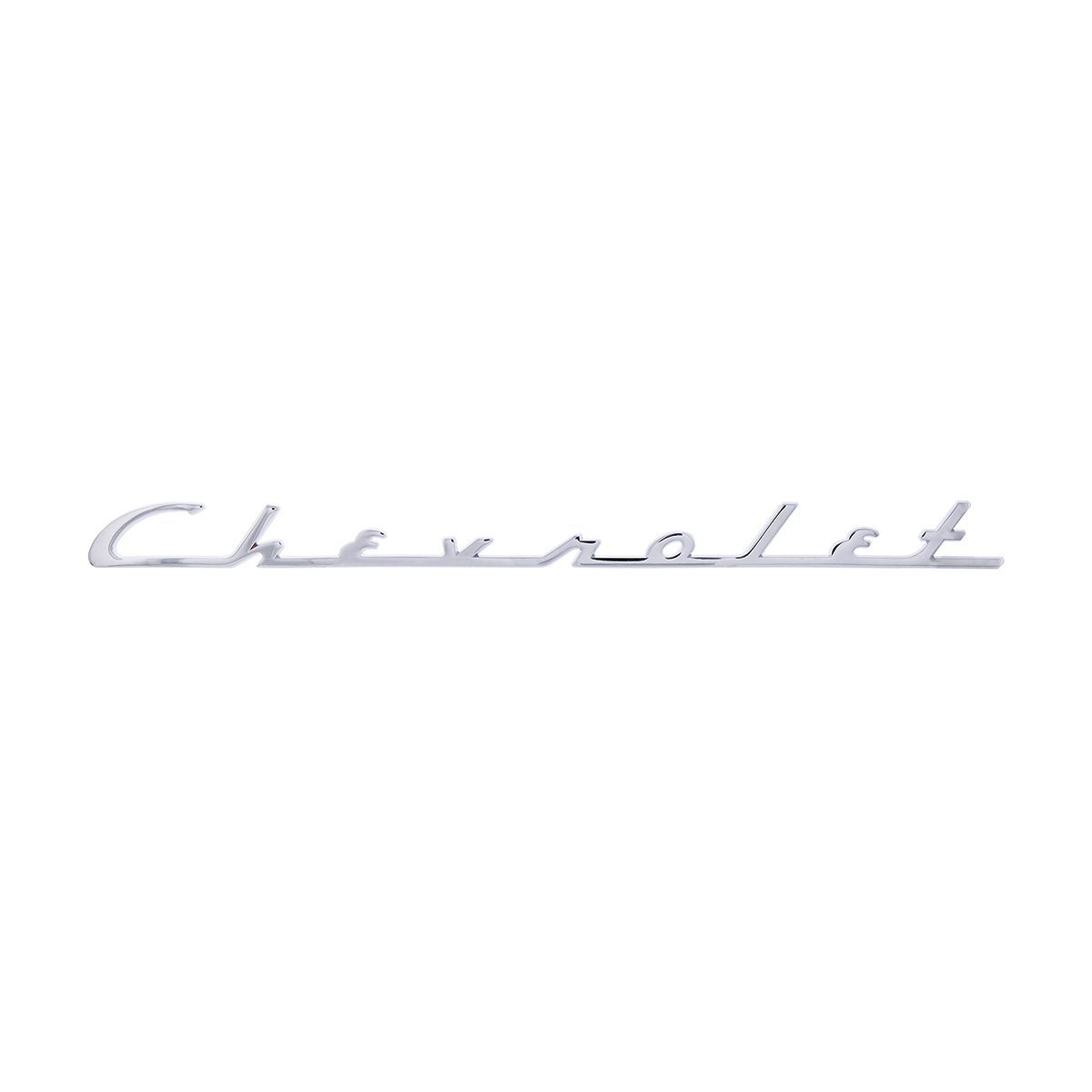 Chrome "Chevrolet" Script Trunk Emblem for 1954 Chevy Bel-Air & 210/150