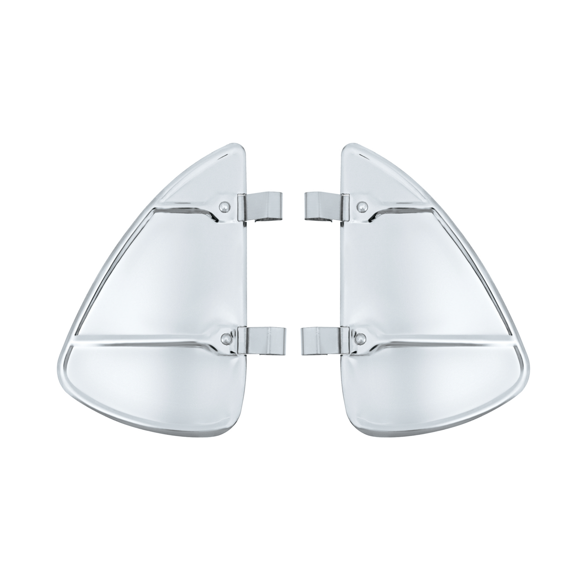 Polished Stainless Steel Vent Window Breezies (Pair)