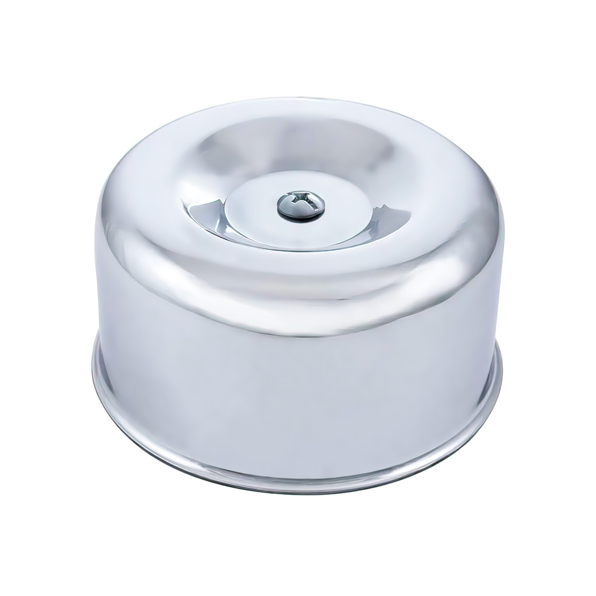 2-5/16" Single Barrel Chrome Short Neck Smooth Air Cleaner