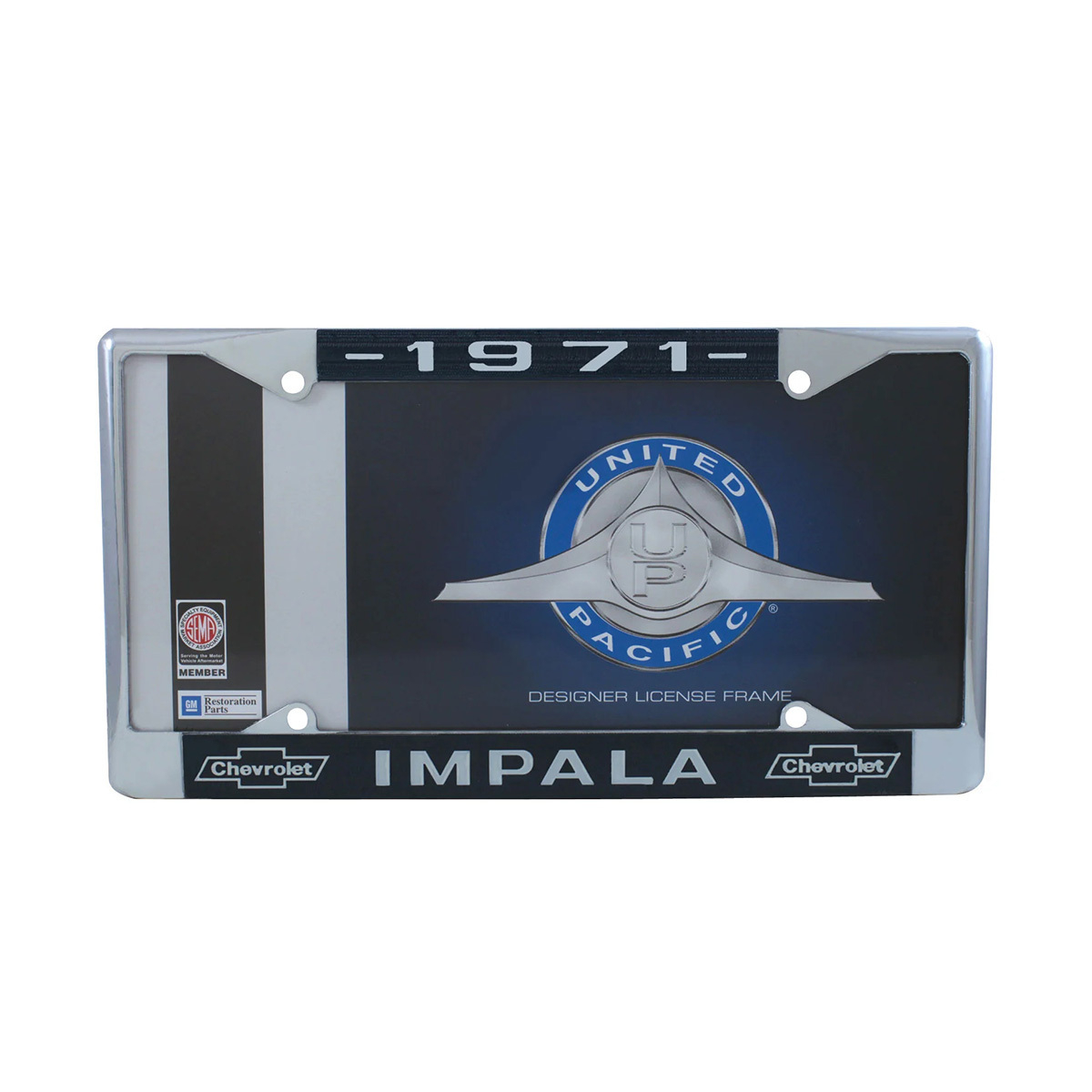 Chrome License Plate Frame For 1971 Chevy Impala