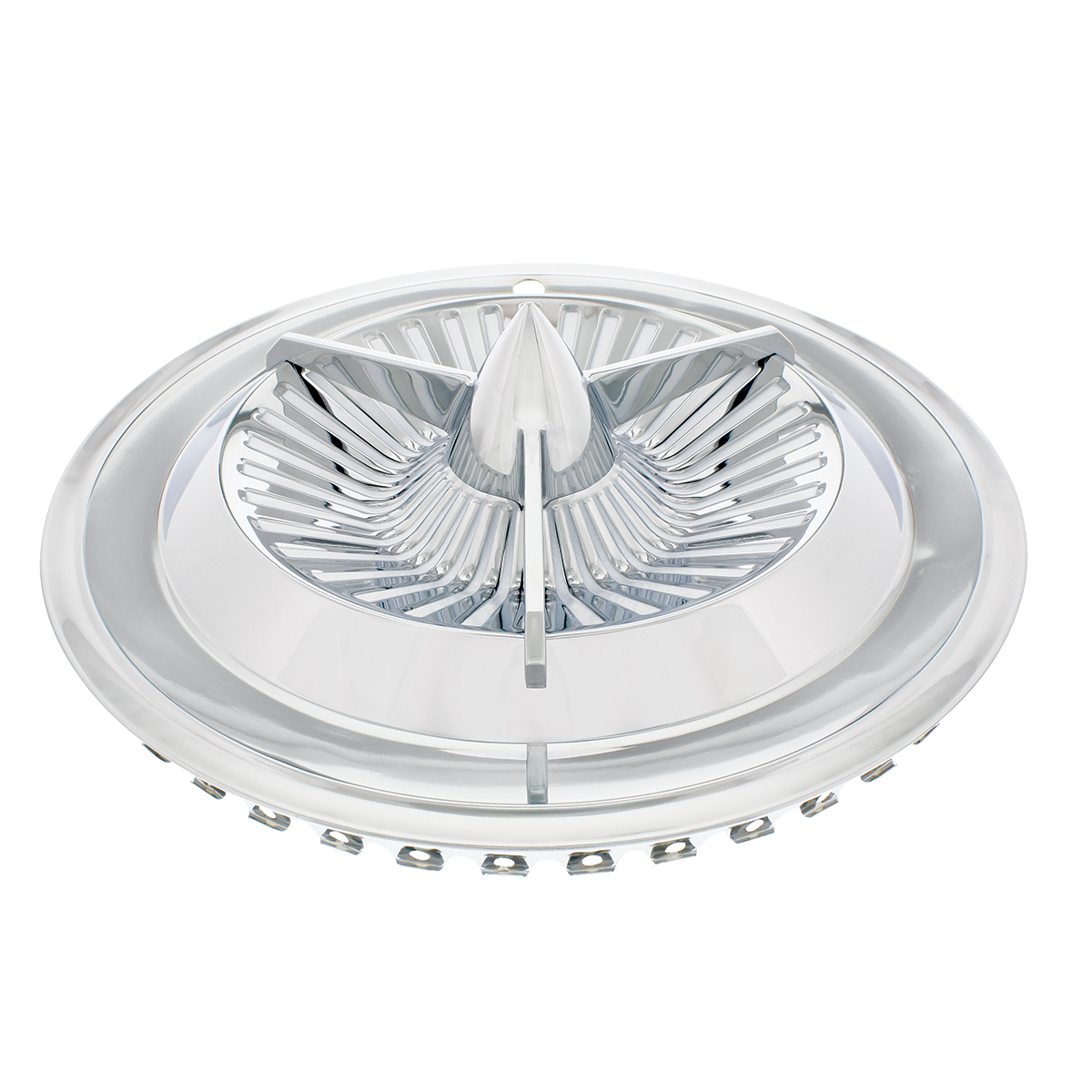 16" Chrome Polara Tri-Bar Hubcap (4/Set)