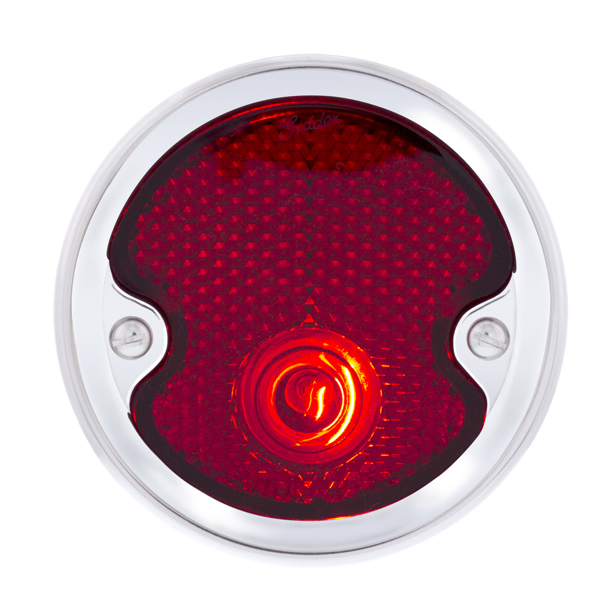 Tail Light Assembly With Stainless Steel Bezel & Black Housing For 1954-55 Chevy Truck