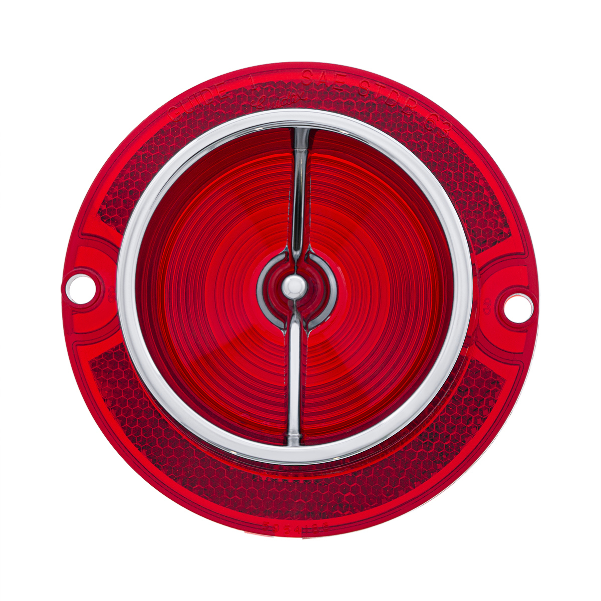 Tail Light Lens With Chrome Rim For 1963 Chevy Impala