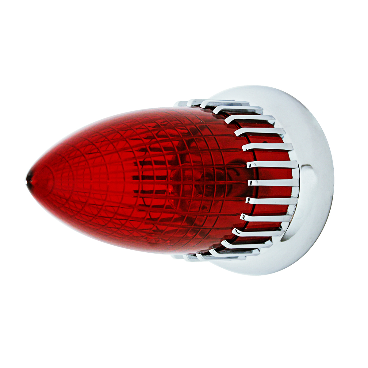1959 Cadillac Style Tail Light With Flush Mount Bezel, Red Lens