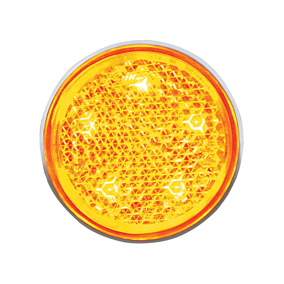 5 LED Tail Light Reflector For 1951-52 & 1956 Chevy Passenger Car, Amber LED/Amber Lens