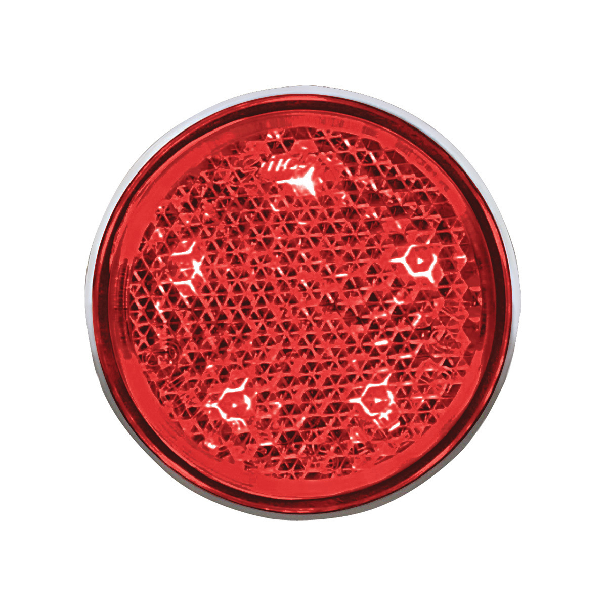 5 LED Tail Light Reflector For 1951-52 & 1956 Chevy Passenger Car, Red LED/Red Lens