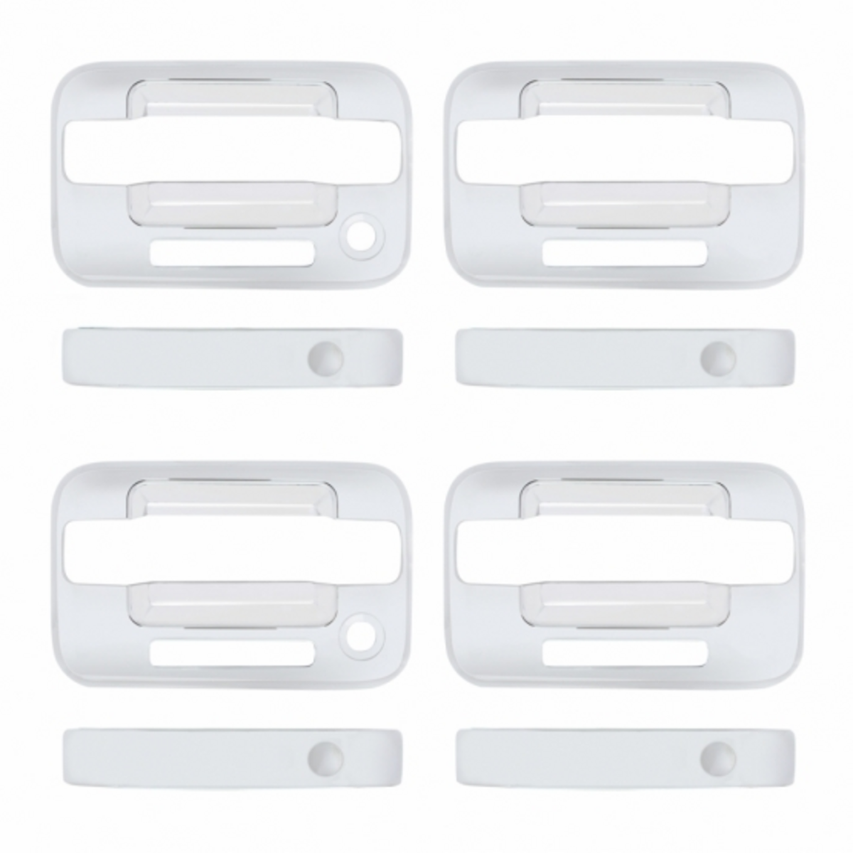 Chrome Door Handle Cover Set For 2004+ Ford F-150 4-Door Models With Keyless Entry