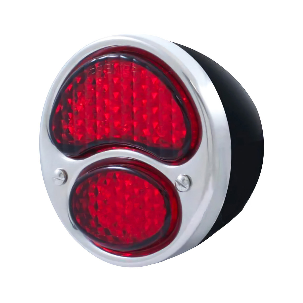 19 LED 6V Tail Light Assembly With Black Housing & SS Rim For 1928-31 Ford Model A - R/H