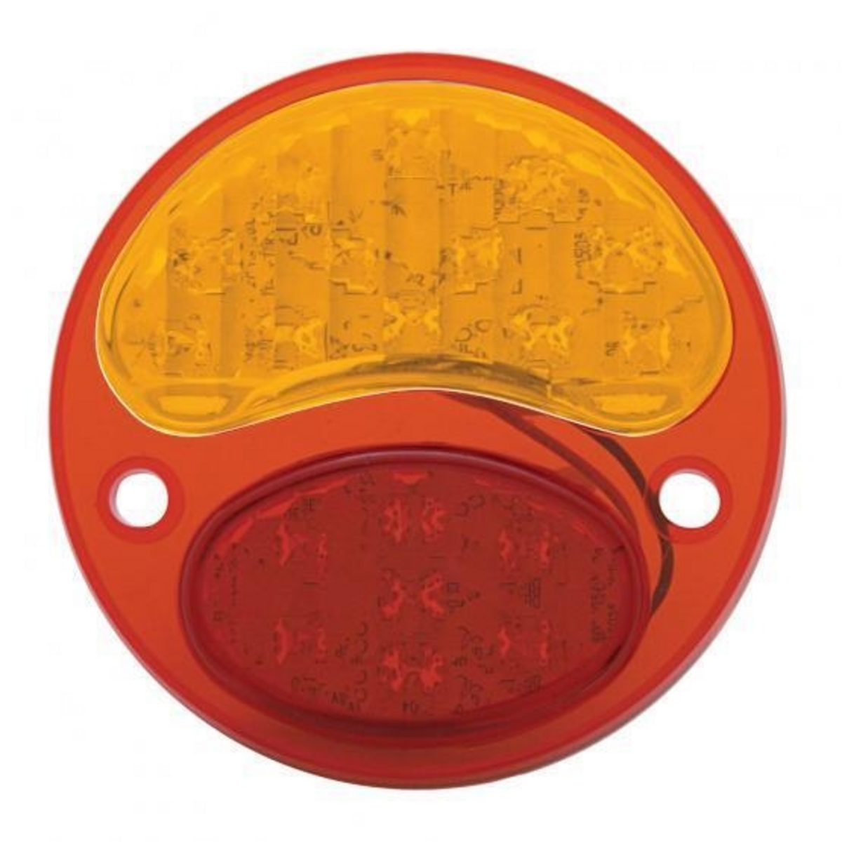 19 LED 12V Tail Light For 1928-31 Ford Model A - R/H, Red & Amber Lens