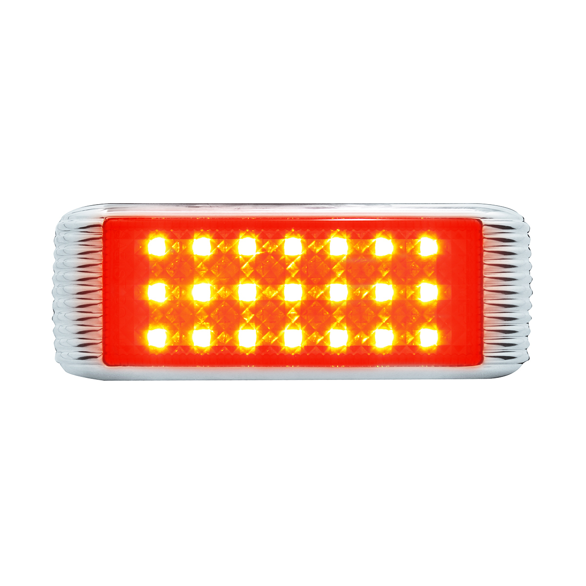 21 LED 1941 Ford Car Stye Tail Light With Chrome Bezel And Flush Mounting Pad