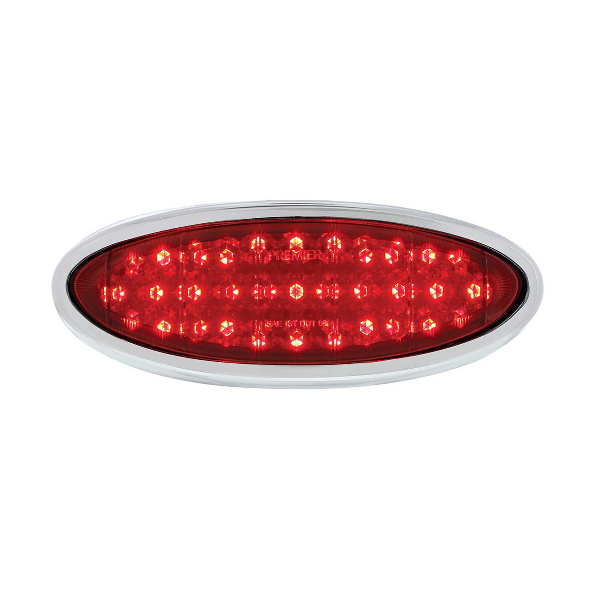 33 LED Tail Light Assembly With Chrome Bezel For 1949-50 Ford Car