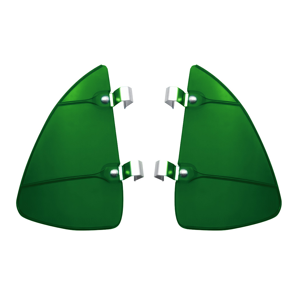 Plastic Wind Vent Window Breezies, Green (Pair)