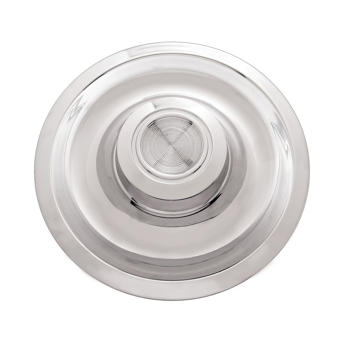 Rally Wheel Hubcap Set With Plain Center Cap For 1967 Chevy Camaro (4/Set)