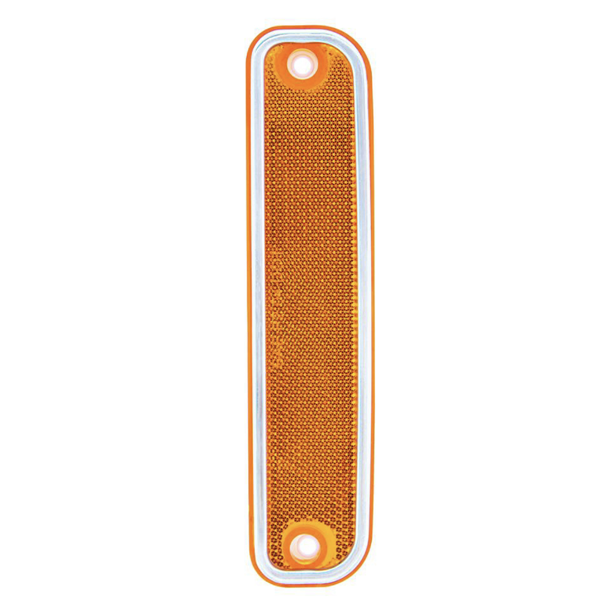 Side Marker Light With Stainless Steel Trim For 1973-80 Chevy Truck, Amber Lens