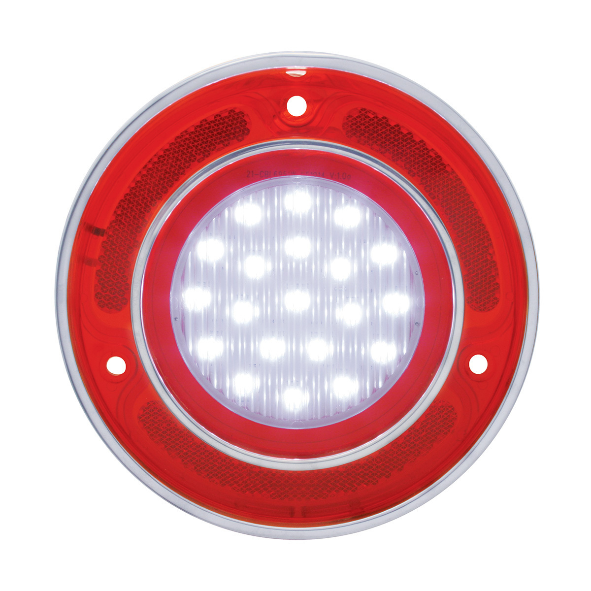 20 LED Backup Light With Stainless Steel Trim For 1968-1973 Chevrolet Corvette