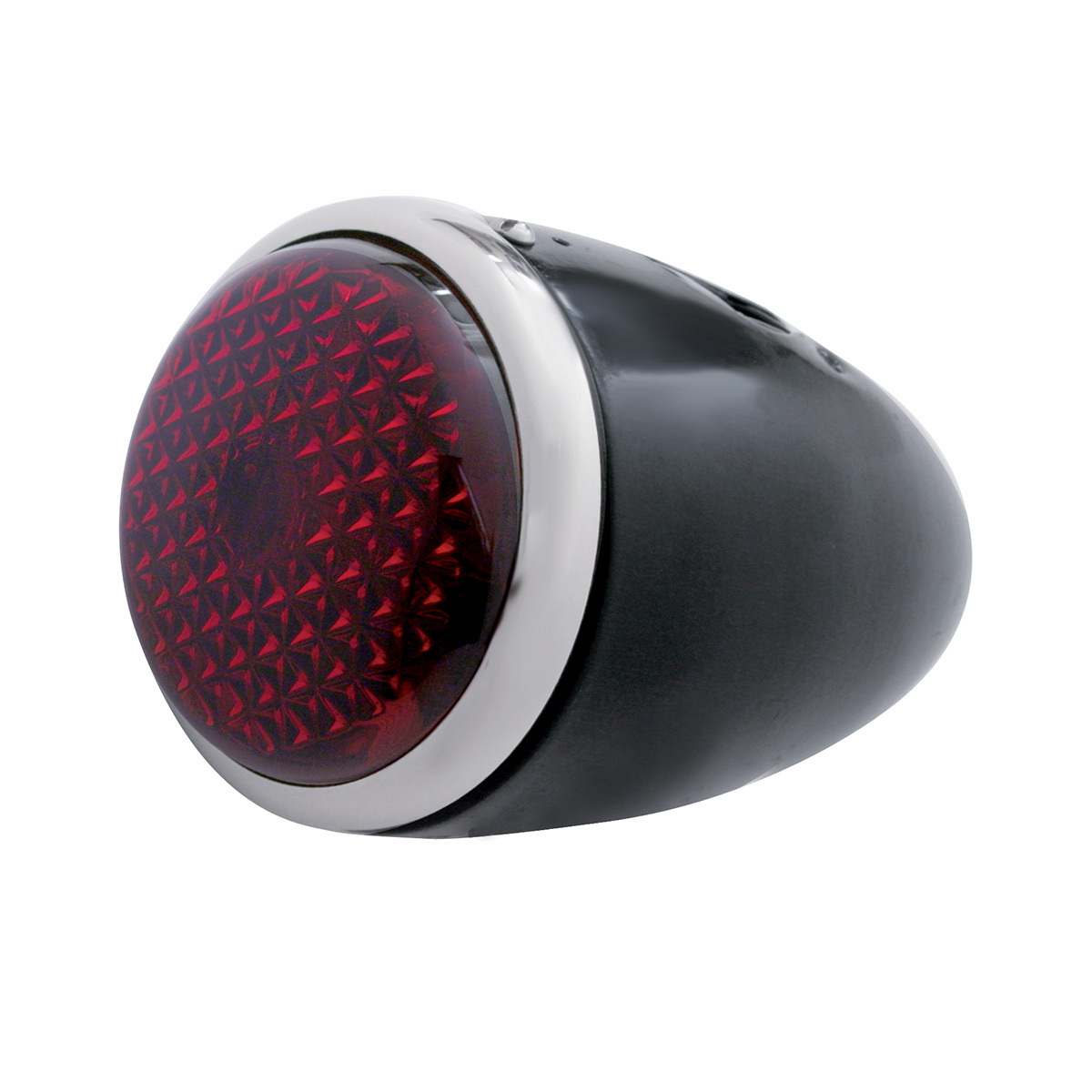 Tail Light Assembly With Black Housing And Stainless Steel Rim For 1937 Ford Car - R/H