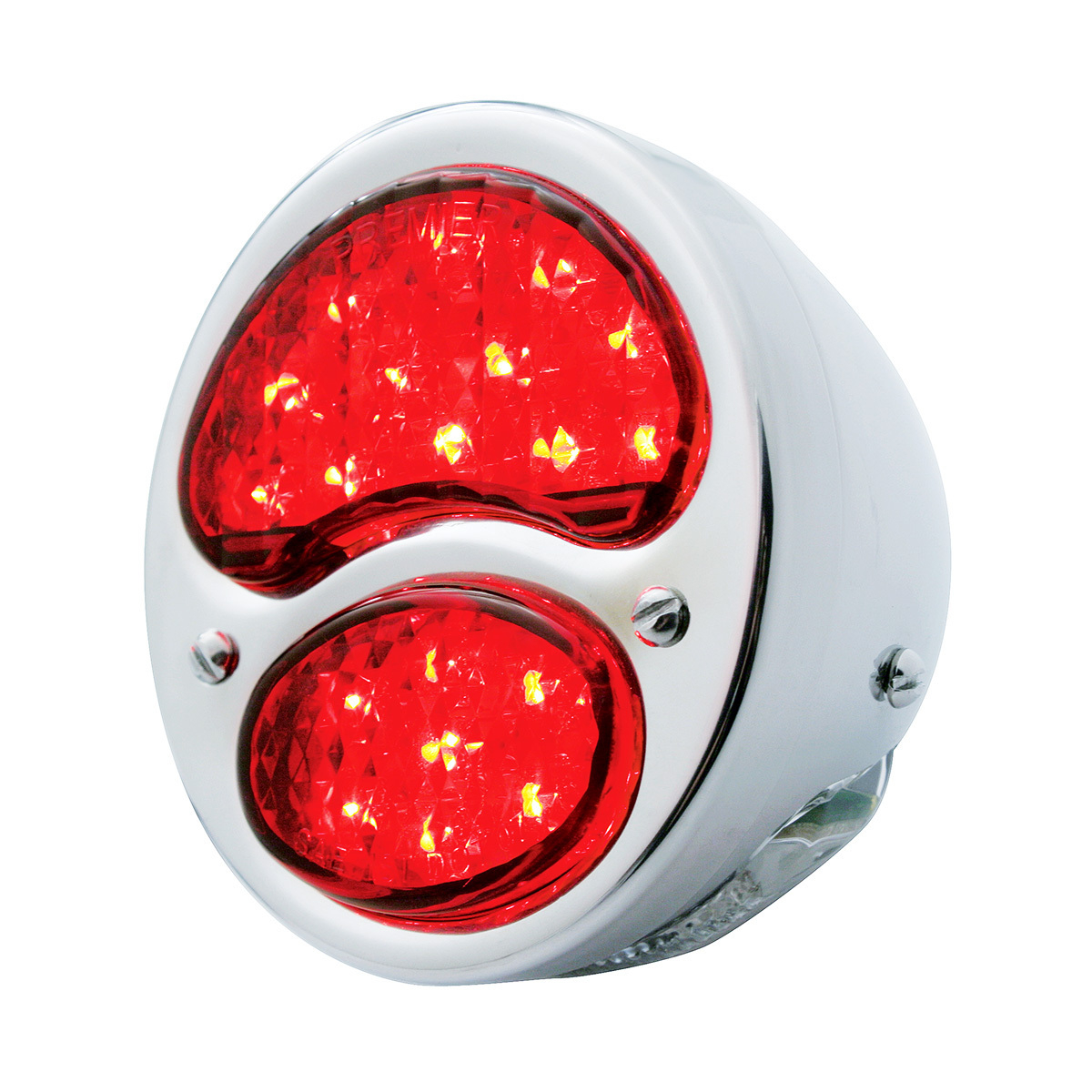 19 LED 12V With 4 LED License Plate Light Polished Stainless Steel Tail Light For 1928-31 Ford Car -