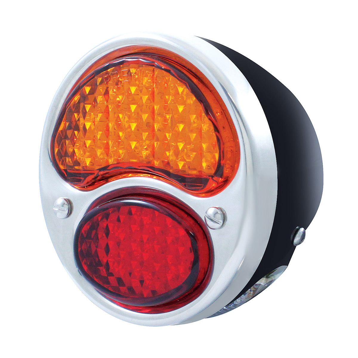 19 LED 6V Tail Light Assembly With 4 LED License Plate Light & Black Housing For 1928-31 Ford Model