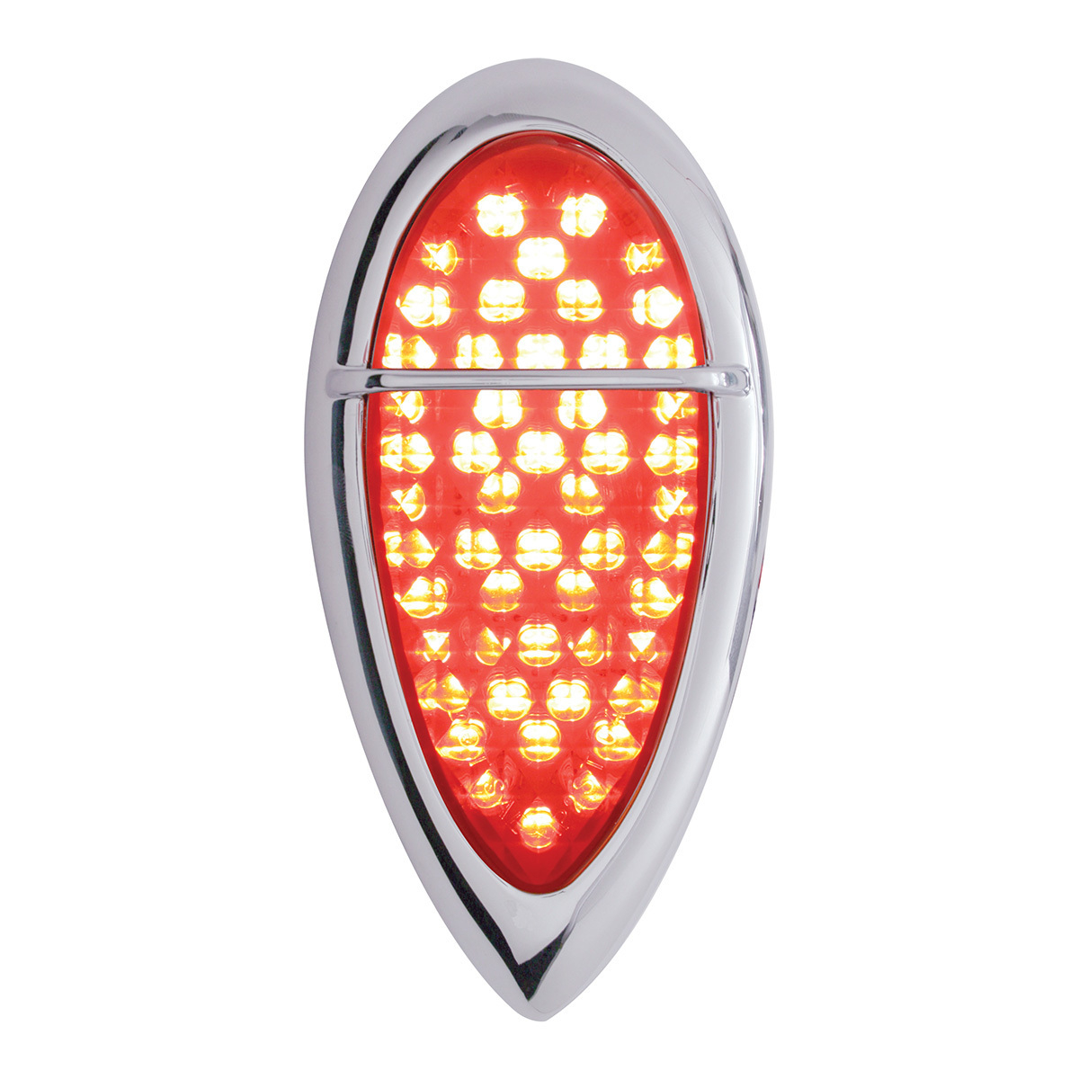 51 LED Tail Light With Flush Mount "Baby Zephyr" Style Bezel For 1938-39 Ford Car