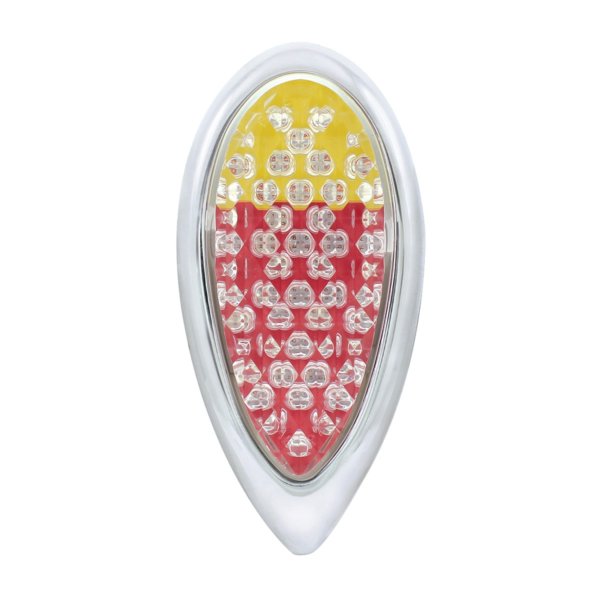 51 LED Tail Light With Chrome Flush Mount Bezel For 1938-39 Ford Car-Clear Lens