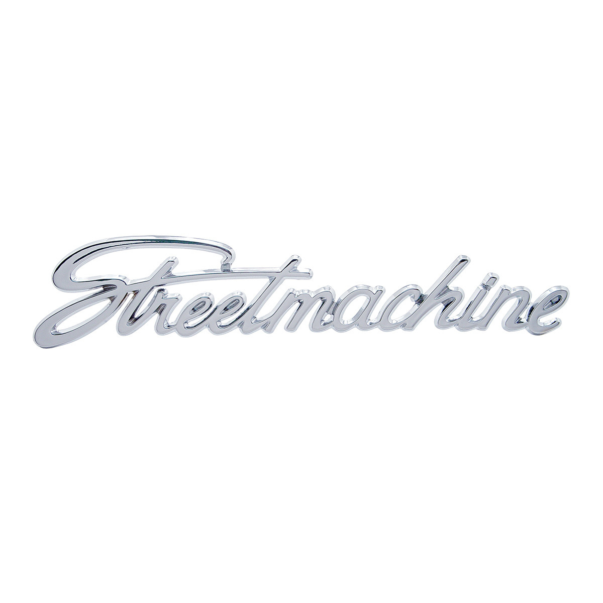 Chrome "Street Machine" Script Emblem With Stud