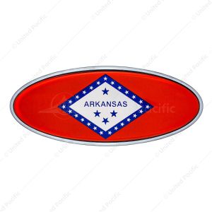 Chrome Die Cast Arkansas Flag Emblem