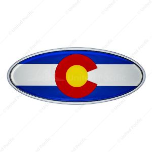 Chrome Die Cast Colorado Flag Emblem