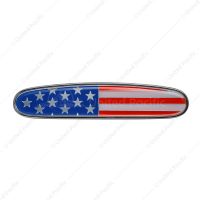 Chrome Die Cast USA Flag Emblem For Freightliner Hood