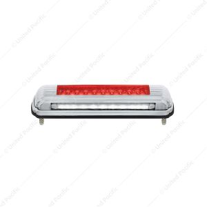Chrome License Plate Light With Red LED 3rd Brake Light - Red LED/Red Lens