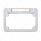 Chrome Motorcycle License Plate Frame With Back-Up Light - White LED/Clears Lens