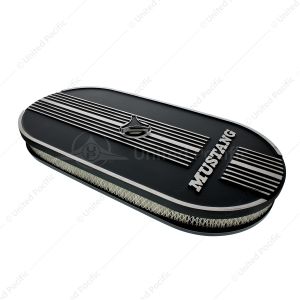 Aluminum Mustang Script Oval Air Cleaner For Dual 4 Barrel Carburetor