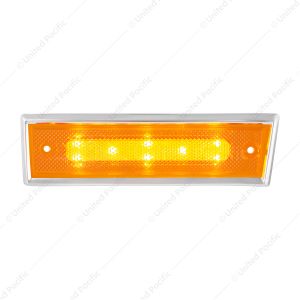 8 Amber LED Dual Function Side Marker With SS Trim For 1981-1987 Chevrolet & GMC Truck